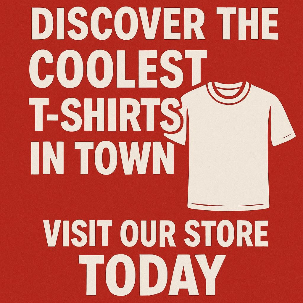 Discover The Coolest T-Shirts in Town Visit Our Store Today