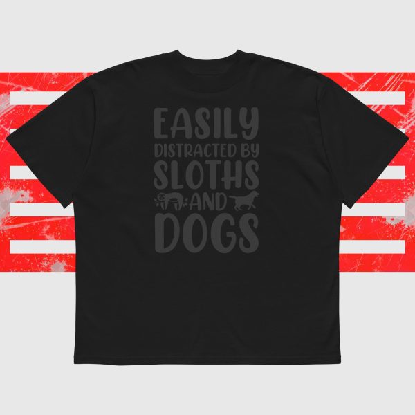 Easily Distracted By Dogs And Sloths t-shirt - Image 2