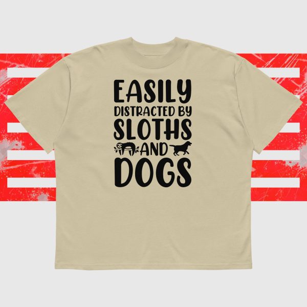 Easily Distracted By Dogs And Sloths t-shirt - Image 4