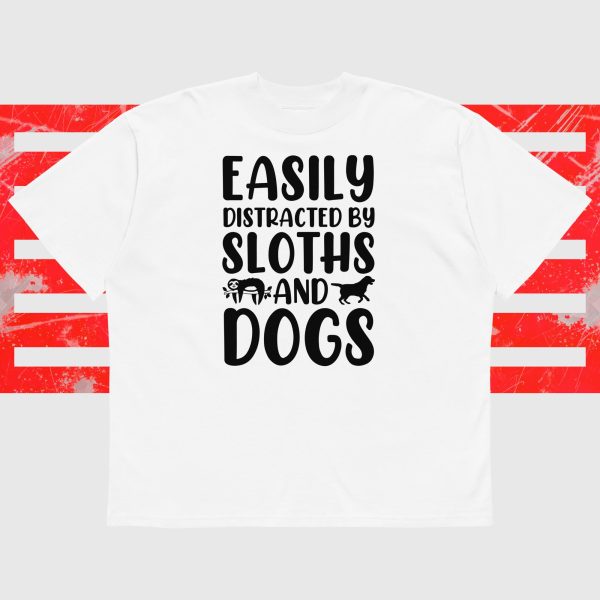 Easily Distracted By Dogs And Sloths t-shirt - Image 5
