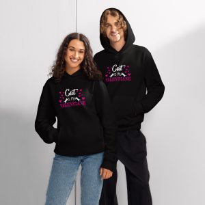 Cat is My Valentine" Unisex Hoodie