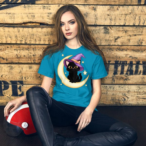 Focus on the Halloween Cat Unisex Tee - Image 6