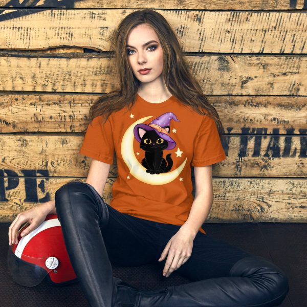 Focus on the Halloween Cat Unisex Tee - Image 5
