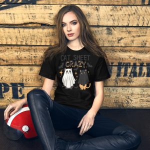 Halloween Cat Sheet Crazy Unisex T-Shirt