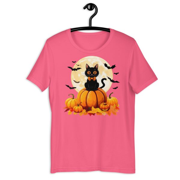 Black Cat & Pumpkin Halloween Tee - Image 10