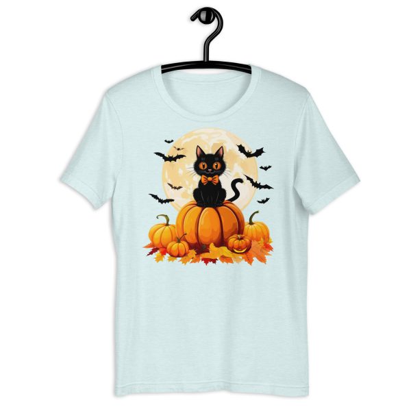 Black Cat & Pumpkin Halloween Tee - Image 22