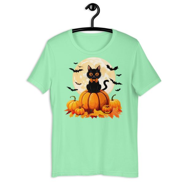 Black Cat & Pumpkin Halloween Tee - Image 18