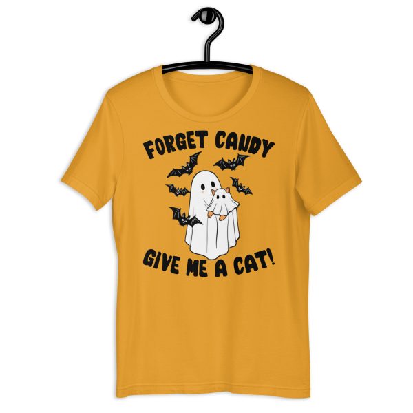 Give Me a Cat!" Cat Lover Halloween Tee - Image 7