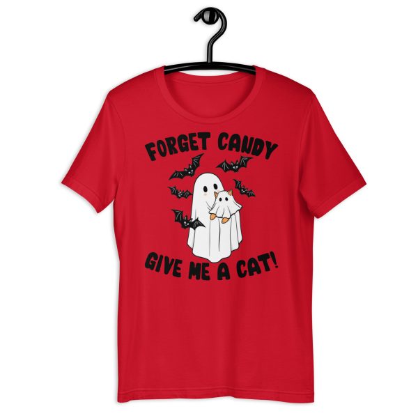 Give Me a Cat!" Cat Lover Halloween Tee - Image 3