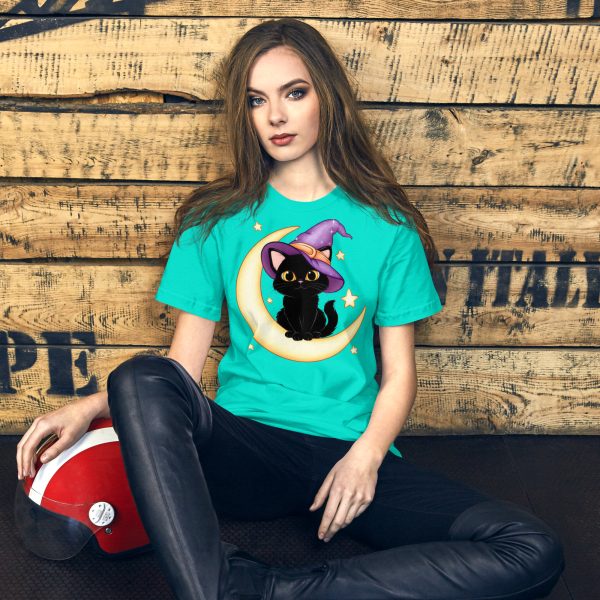 Focus on the Halloween Cat Unisex Tee - Image 7