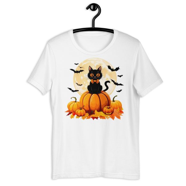 Black Cat & Pumpkin Halloween Tee - Image 23