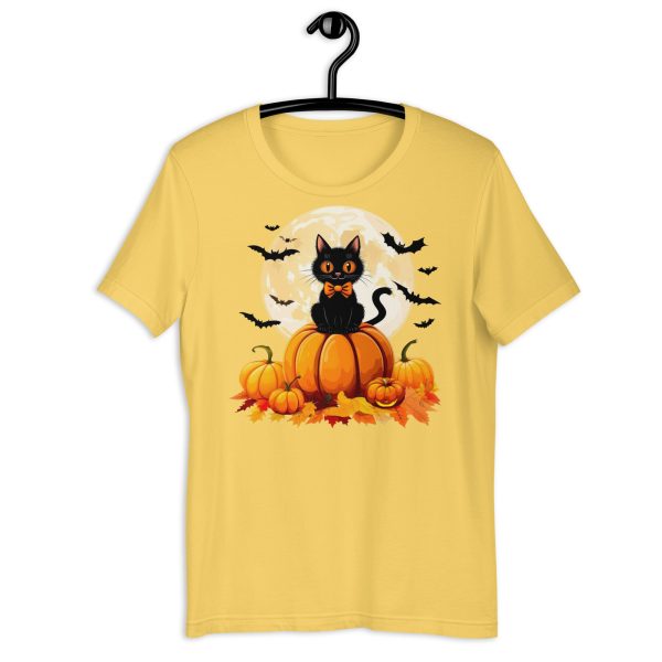 Black Cat & Pumpkin Halloween Tee - Image 15