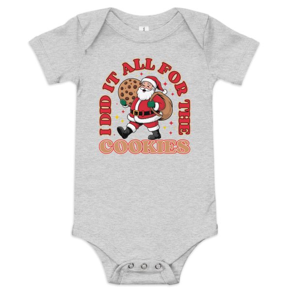 "I Did It All for the Cookie" Tee Baby short sleeve one piece - Image 8