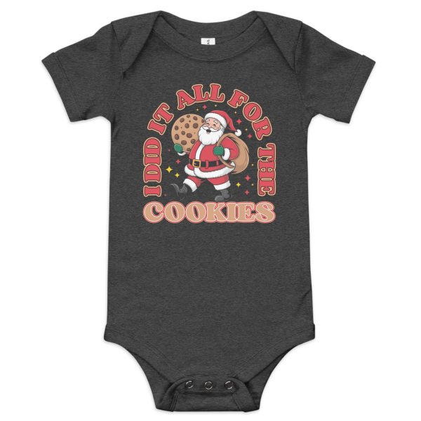"I Did It All for the Cookie" Tee Baby short sleeve one piece - Image 4