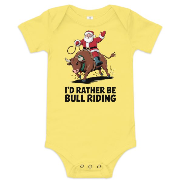“I’d Rather Be Bull Riding” tee Baby short sleeve one piece - Image 12