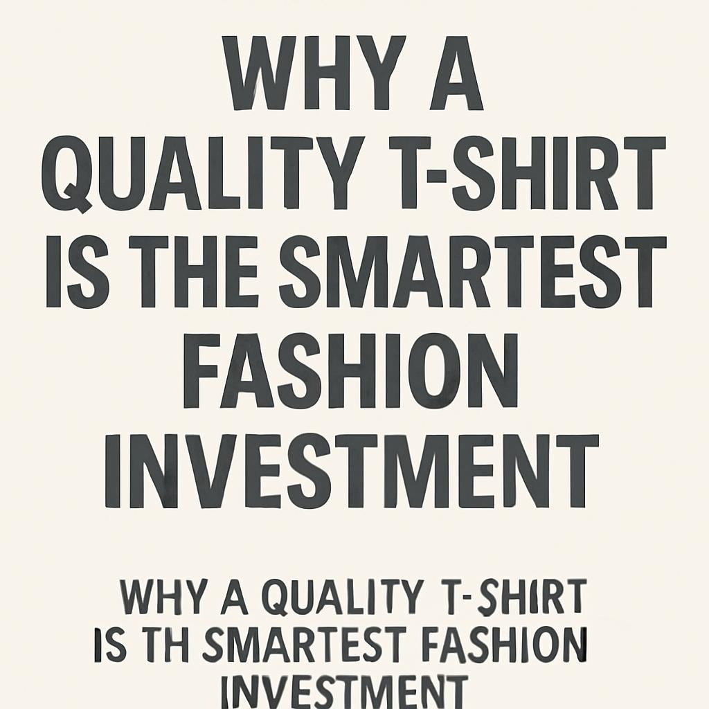 Why a Quality T-Shirt is the Smartest Fashion Investment