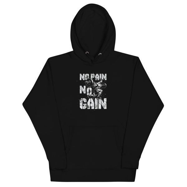 No Pain, No Gain — Motivational Graphic Tee Unisex Hoodie