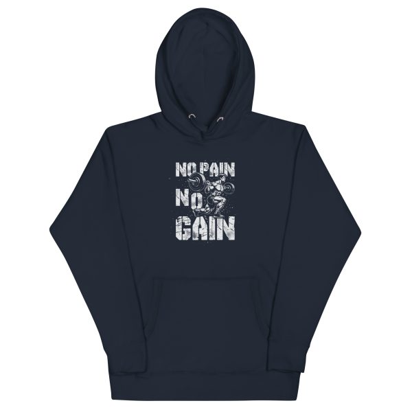 No Pain, No Gain — Motivational Graphic Tee Unisex Hoodie - Image 3