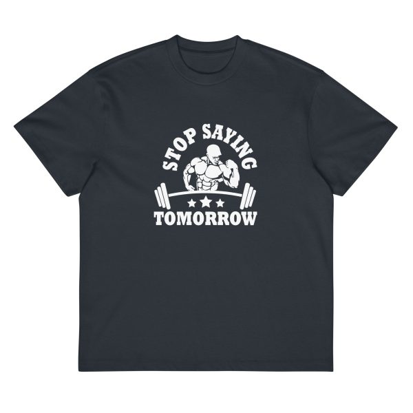 Stop Saying Tomorrow – Motivational Tee Men’s box tee - Image 4