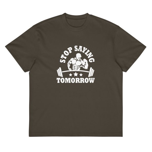 Stop Saying Tomorrow – Motivational Tee Men’s box tee - Image 6