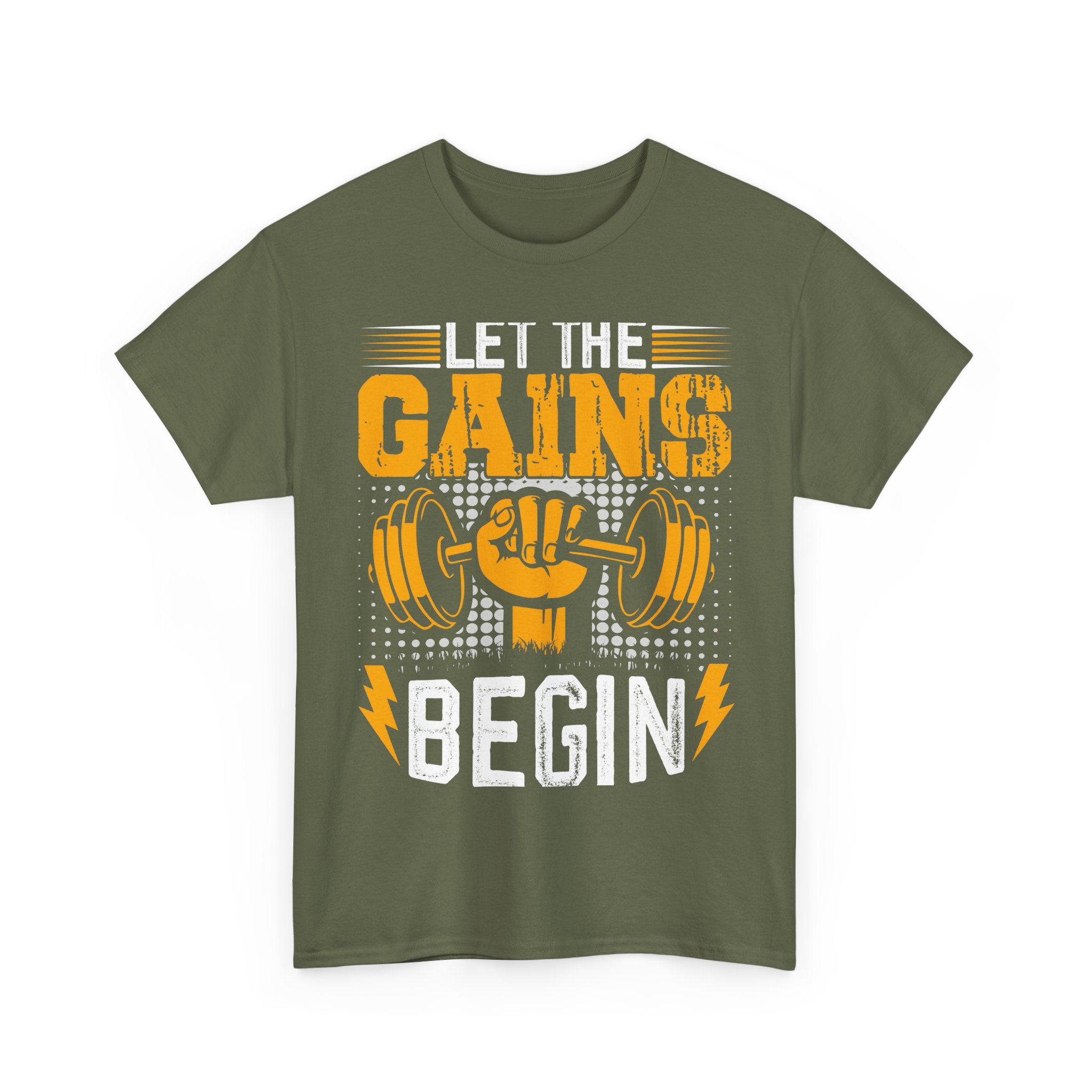 Gains Weightlifting Tee – Retro Gym Barbell Fist Fitness T‑Shirt - Image 12