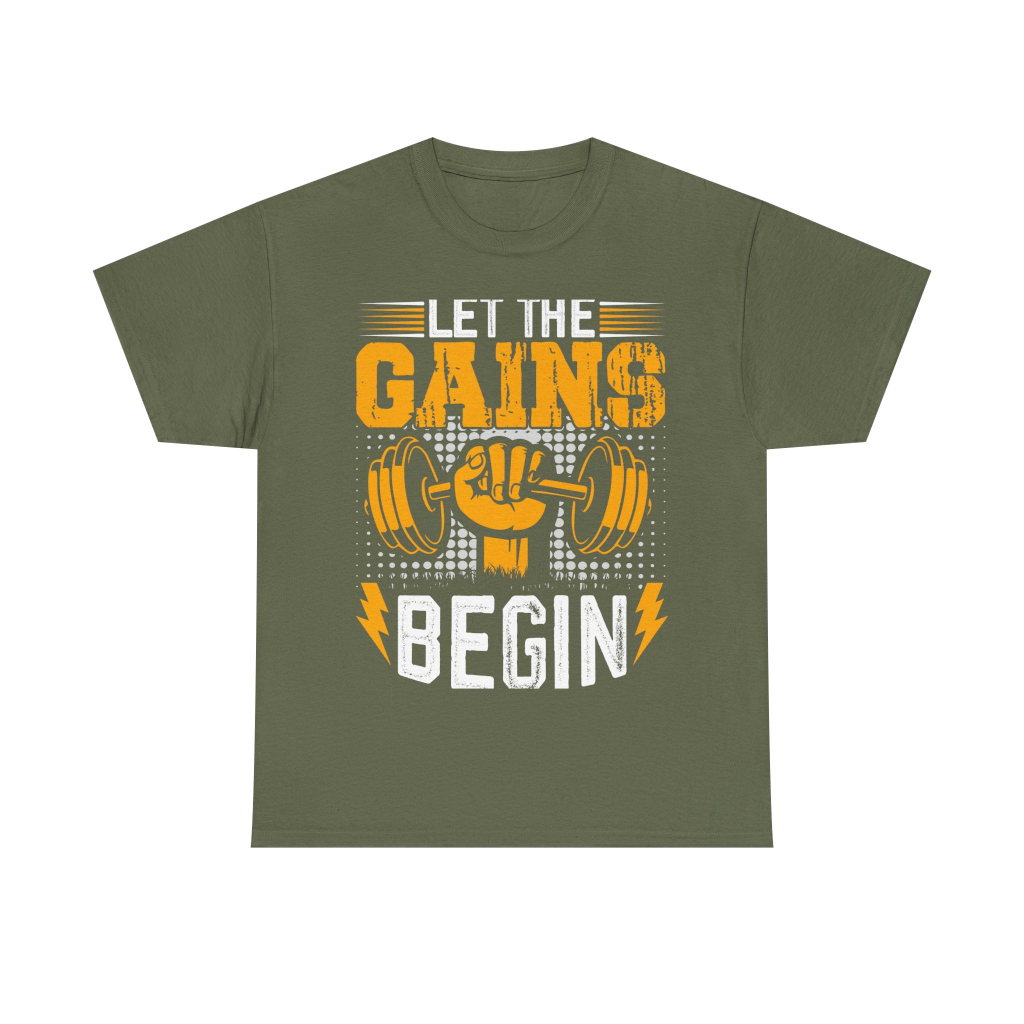 Gains Weightlifting Tee – Retro Gym Barbell Fist Fitness T‑Shirt - Image 11