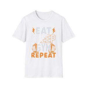 Gym Life T-Shirt — "Eat Sleep Gym Repeat" Fitness Tee