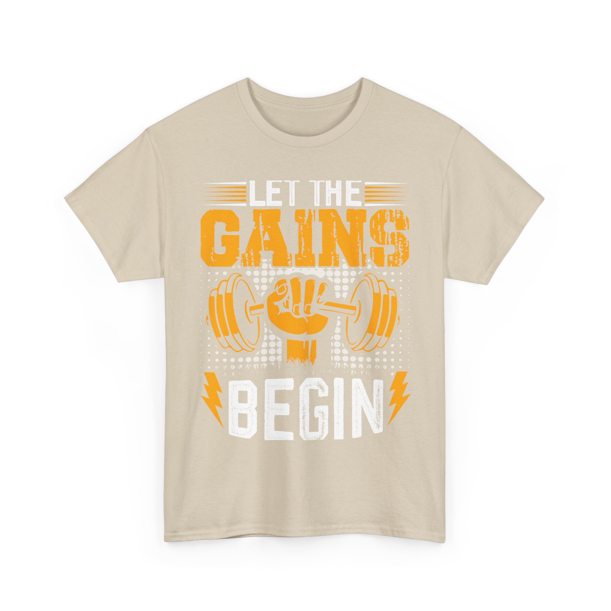 Gains Weightlifting Tee – Retro Gym Barbell Fist Fitness T‑Shirt - Image 6