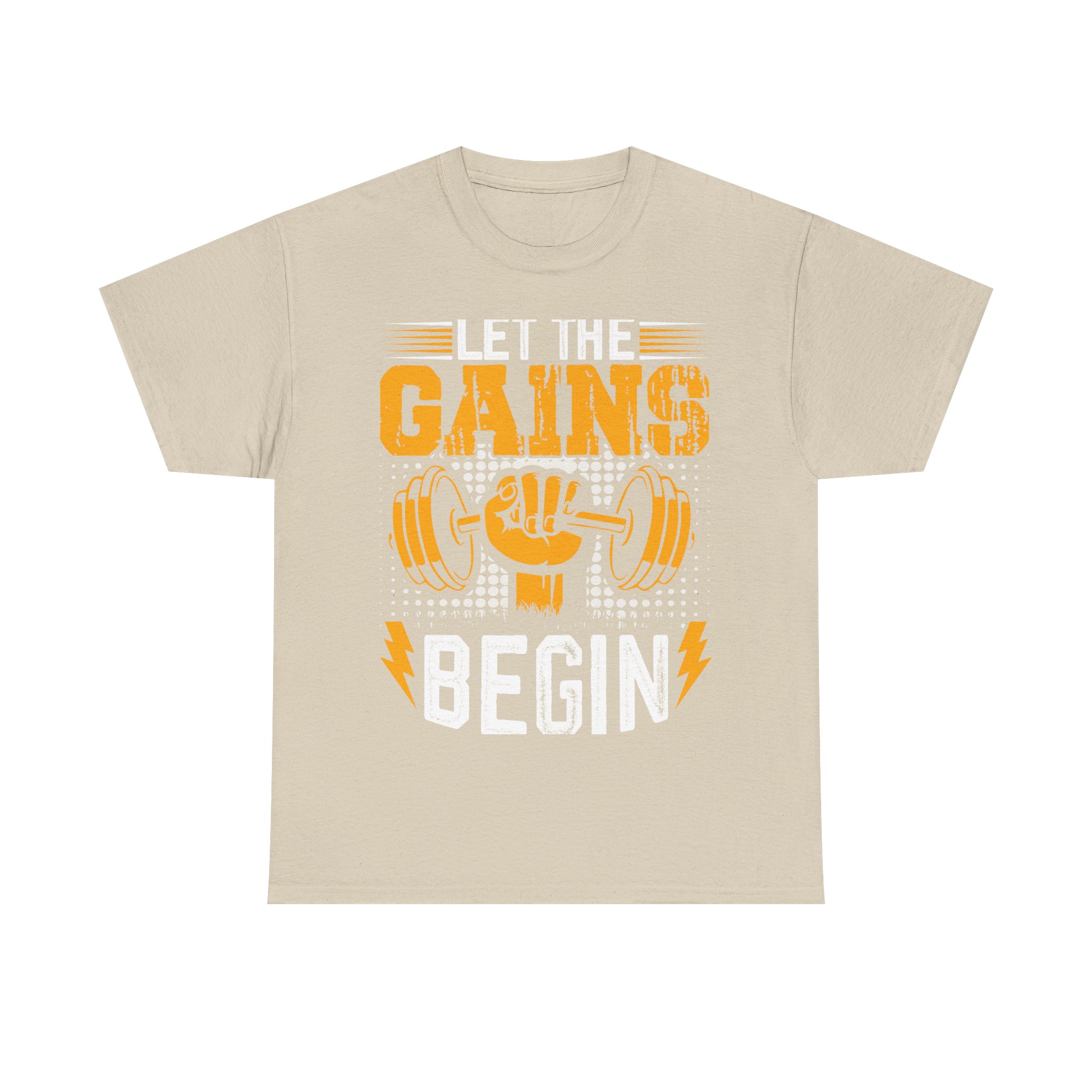 Gains Weightlifting Tee – Retro Gym Barbell Fist Fitness T‑Shirt - Image 5