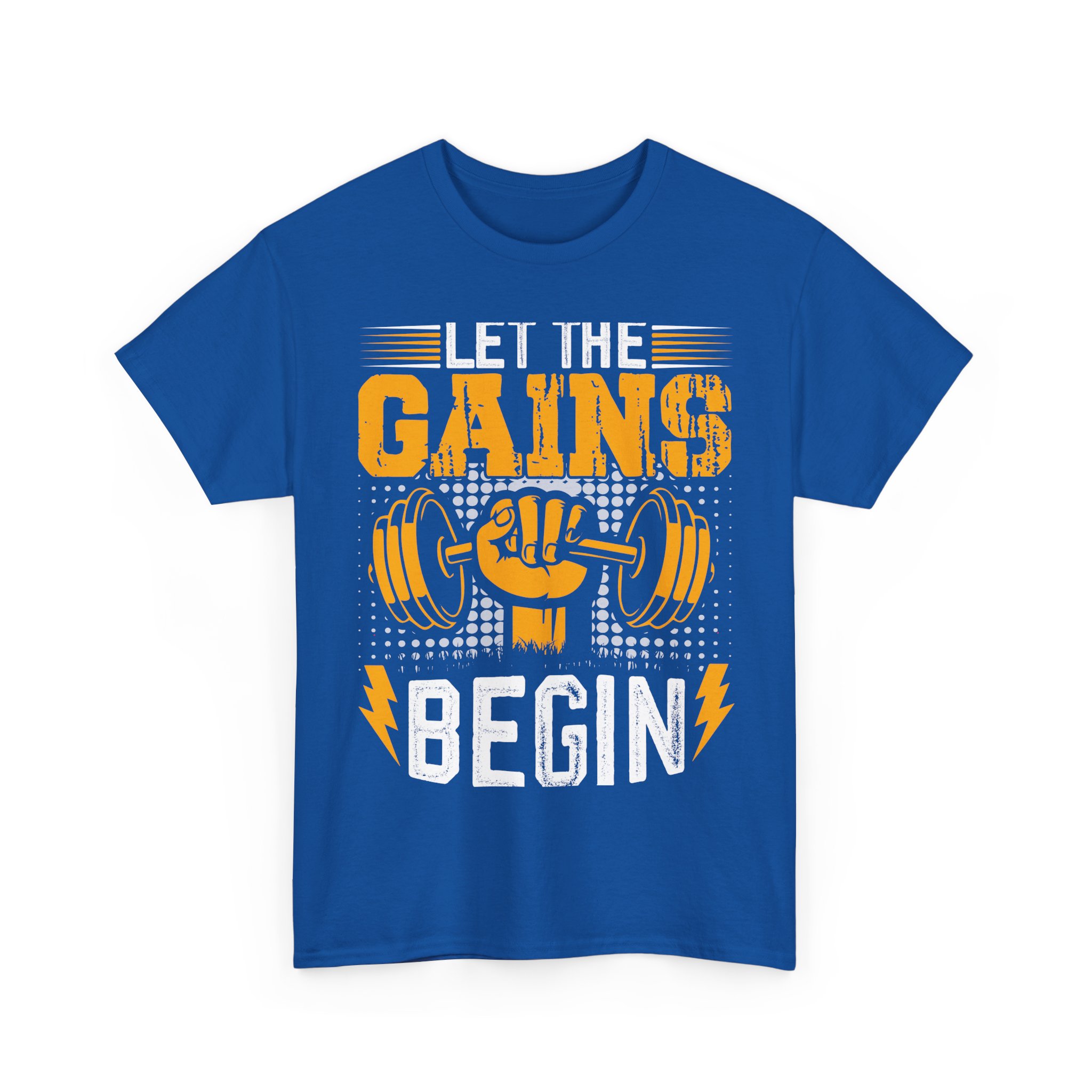Gains Weightlifting Tee – Retro Gym Barbell Fist Fitness T‑Shirt - Image 16