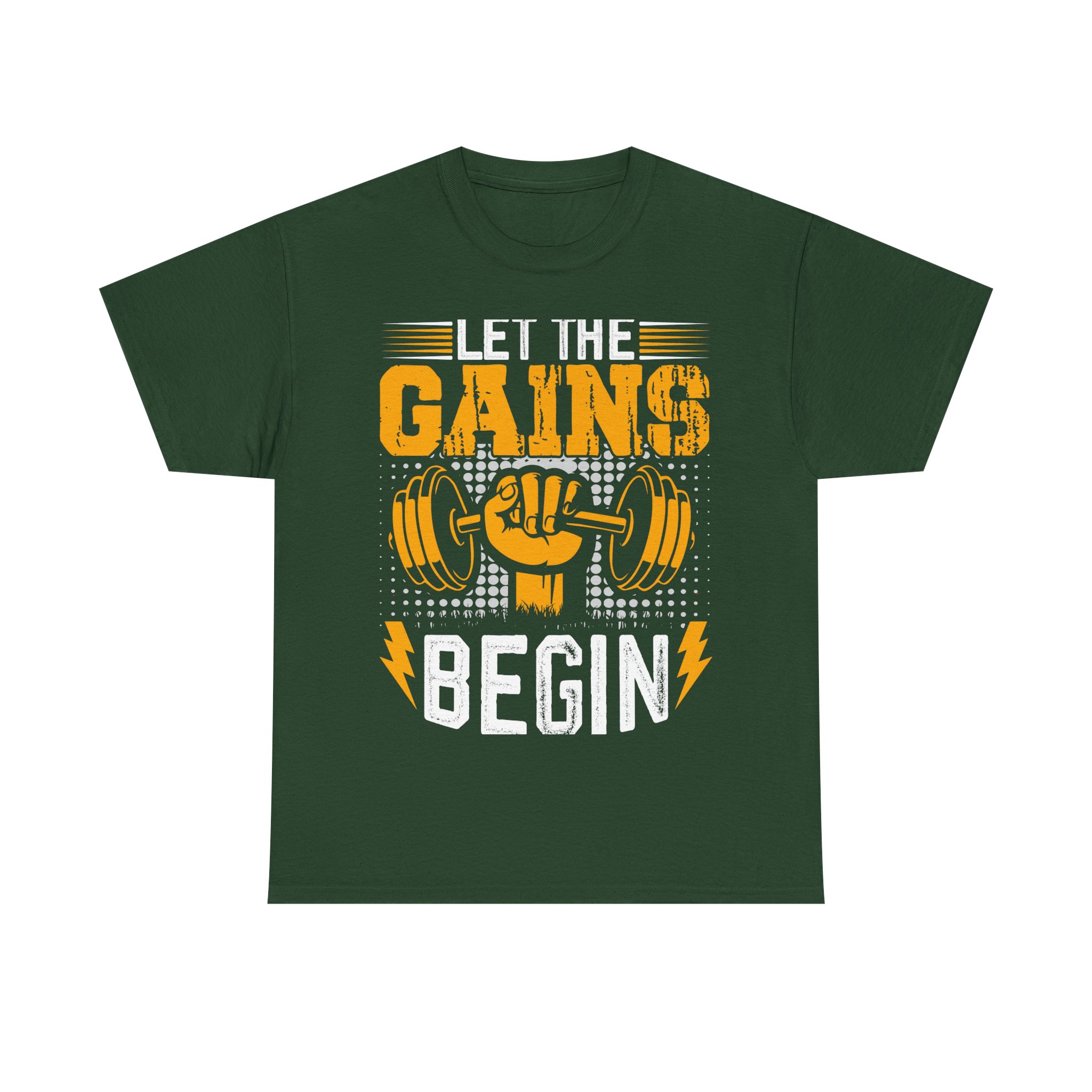 Gains Weightlifting Tee – Retro Gym Barbell Fist Fitness T‑Shirt - Image 13