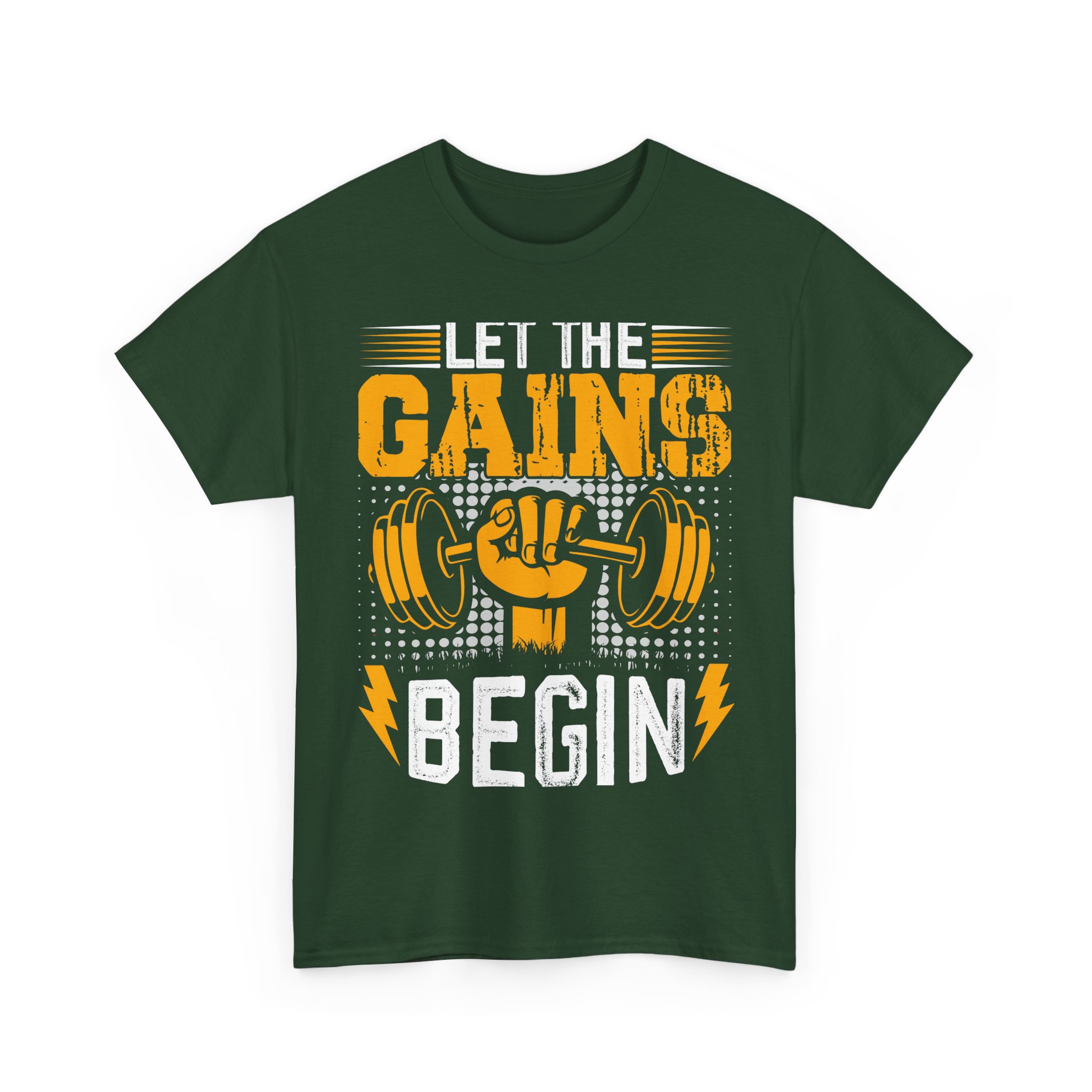 Gains Weightlifting Tee – Retro Gym Barbell Fist Fitness T‑Shirt - Image 14